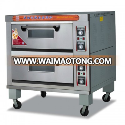 Double deck four trays electric industrial bread baking oven