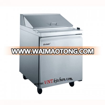 Stainless steel salad bench refrigerator for supermarket/salad working bench for restaurant